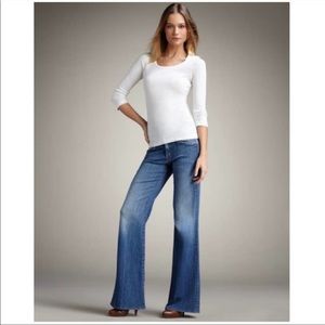 MOTHER Denim The Wilder Flare Leg Jeans Size 27 Medium Kitty